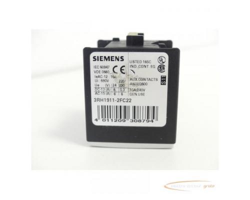 Siemens 3RH1911-2FC22 Hilfsschalterblock E-Stand 05 - Bild 2