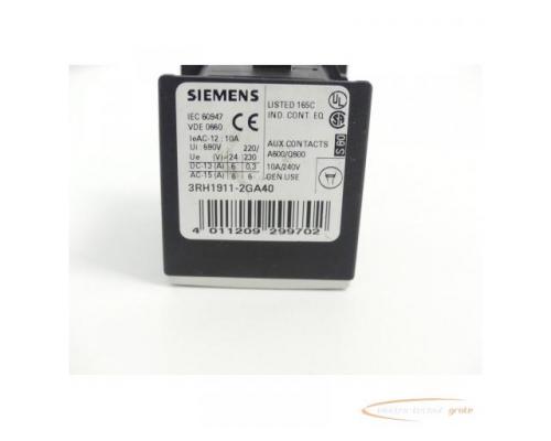 Siemens 3RH1911-2GA40 Hilfsschalterblock E-Stand 05 - Bild 2