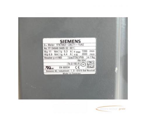 Siemens 1FK7063-2AC71-1UA2 Synchronservomotor SN:YFE4648948502001 - Bild 4