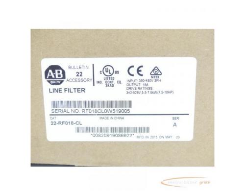 Allen Bradley 22-RF018-CL Line Filter SN:RF018CL0W519005 - ungebraucht! - - Bild 6