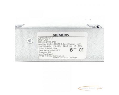 Siemens 6SE6400-2FA00-6AD0 EMC Filter SN:XAXD22-001473 - Bild 5