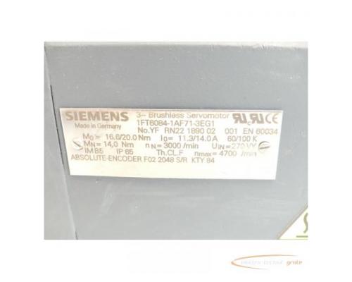 Siemens 1FT6084-1AF71-3EG1 SN:YFRN221890052 - mit 12 Monaten Gewährleistung! - - Bild 4