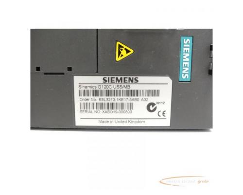 Siemens 6SL3210-5BE22-2CV0 G120C USS/MB Umrichter SN:XAB019-000800 - Bild 5