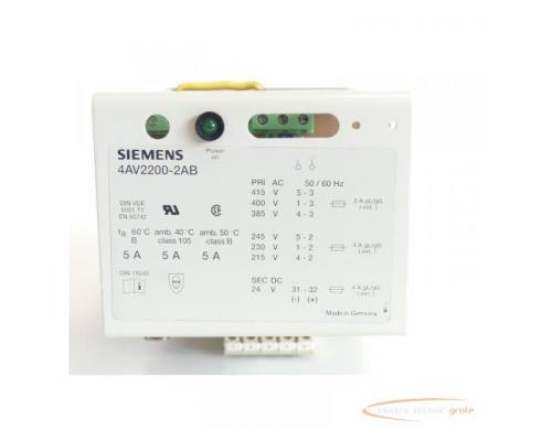 Siemens 4AV2200-2AB Gleichrichtergerät SN:Q141095 - Bild 4