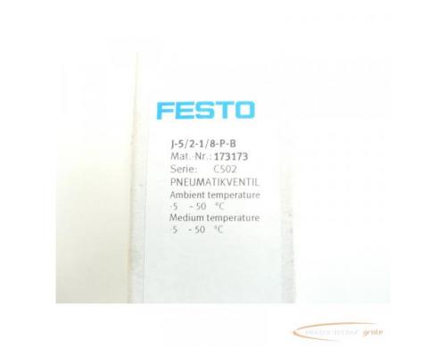 Festo J-5/2-1/8-P-B / 173173 ohne Befestigungsschrauben - ungebraucht! - - Bild 4