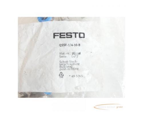 Festo QSSF-1/4-10-B Schott-Steckverschraubung 153168 VPE= 10 Stk. - ungebr.! - - Bild 3