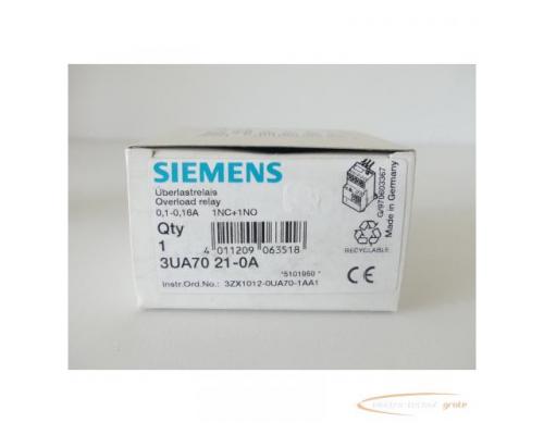 Siemens 3UA7021-0A Überlastrelais - ungebraucht! - - Bild 2