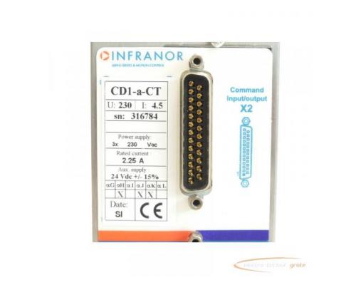 Infranor CD1-a 230 / 45 / CD1-a-CT Servo Drive SN:316784 - Bild 4