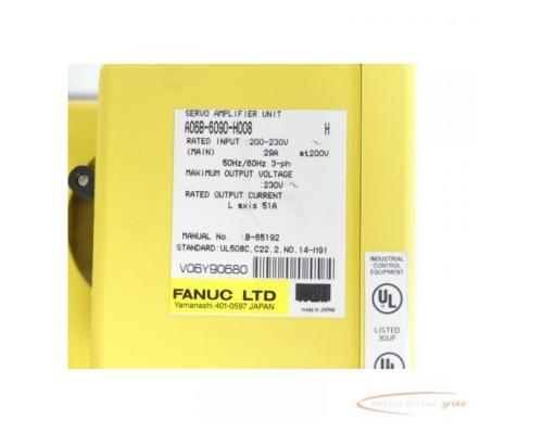 Fanuc A06B-6090-H008 Servo Amplifier Unit SN:V06Y90680 - Bild 4