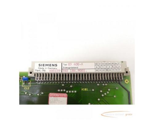 Siemens 03 400-A Karte E-Stand F / 03 SN:400159 - Bild 4