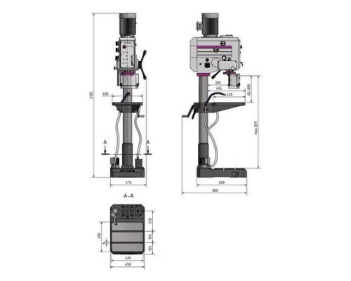Optimum OPTIdrill DH35G Säulenbohrmaschine mit Getriebe - Bild 2