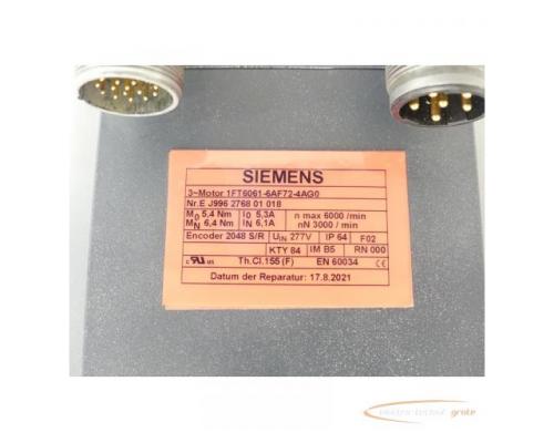 Siemens 1FT6061-6AF72-4AG0 SN:EJ996276801018 - mit 12 Monaten Gewährleistung! - - Bild 4