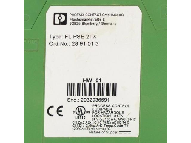 Ethernet-Modul FL PSE 2TX 2891013 - 2