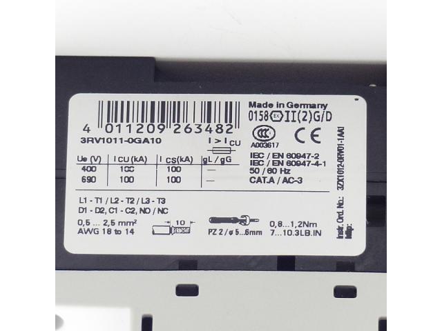 Leistungsschalter 3RV1011-0GA10 3RV1011-0GA10 - 2