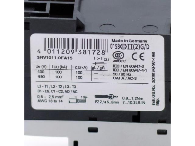 Leistungsschalter 3RV1011-0EA15 3RV1011-0EA15 - 2