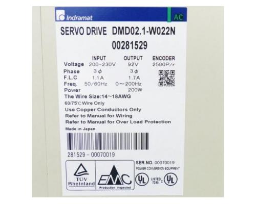 Servo Drive DMD02.1-W022N 00281529 - Bild 2