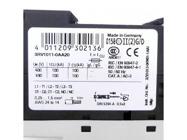 Leistungsschalter 3RV1011-0AA20 - 2