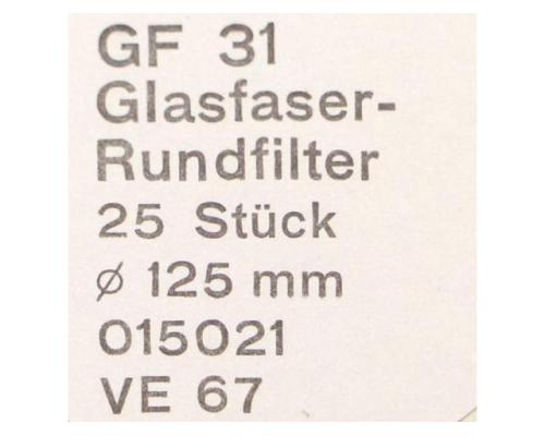 Glasfaser-Rundfilter GF31  25 Stk. 015021 - Bild 2