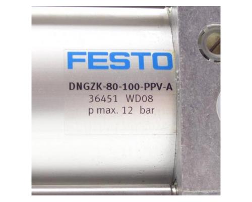 FESTO Kompaktzylinder DBGZK-80-100-PPV-A 36451 - Bild 2