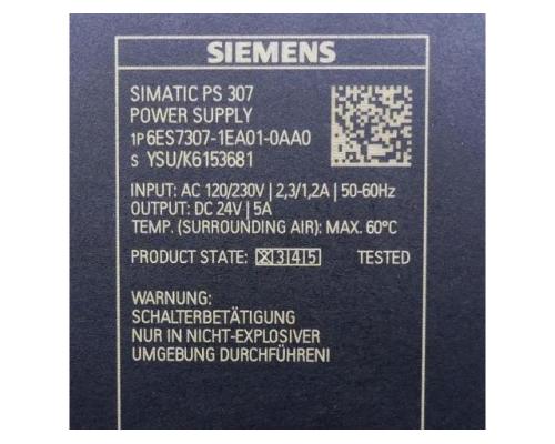 Netzgerät SIMATIC PS 307 6ES7307-1EA01-0AA0 - Bild 2