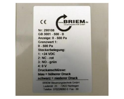 Differenzdruckmessgerät GB 3001 GB3001-500-B - Bild 2