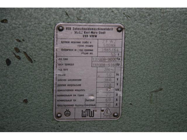 WMW Zahnrad-Abwälzfräsmaschine - horizontal ZFWZ 500x8 - 6