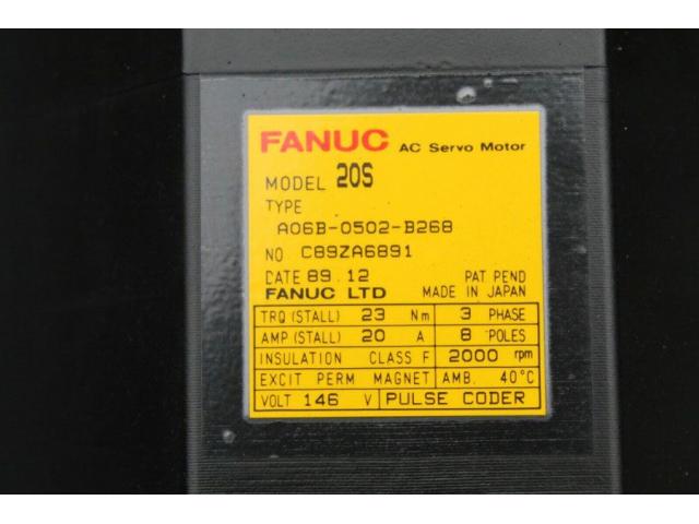 FANUC AC Servomotor 20S A06B-0502-B268 - 6