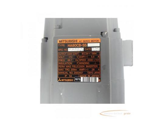 Mitsubishi HA80CB-SS Servomotor SN:180715 + OSE 5KN-6-12-108 Encoder SN:66018S - Bild 5