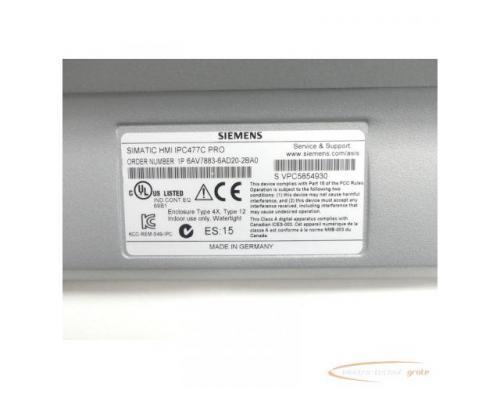 Siemens 6AV7883-6AD20-2BA0 HMI IPC477C PRO 15" Touch Display :SVPC5854930 - Bild 4