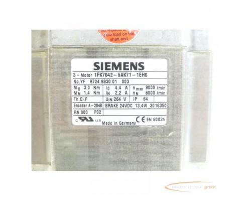 Siemens 1FK7042-5AK71-1EH0 Synchronservomotor YFR724983001003 - Bild 4