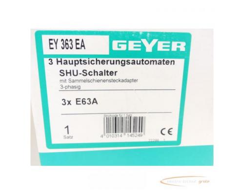 Geyer Hauptsicherungsautomaten 3x SHU E63A - ungebraucht! - - Bild 2