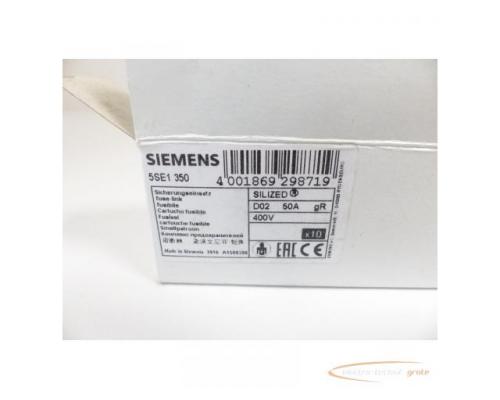 Siemens 5SE1350 Sicherungseinsatz Silized D02 50A gR 400V VPE 10 Stk.-ungebr. - Bild 3