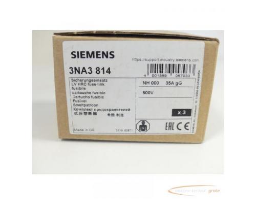 Siemens 3NA3814 Sicherungseinsatz 35A VPE 3 Stück - ungebraucht! - - Bild 2