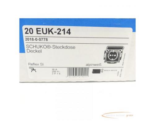 Busch-Jaeger 20 EUK-214 Schuko®-Steckdose Deckel alpinweiß - ungebraucht! - - Bild 3