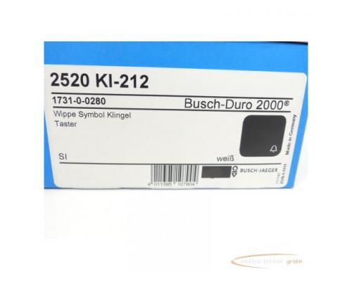 Busch-Jaeger 2520 KI-212 Wippe Symbol Klingel Taster weiß - ungebraucht! - - Bild 2