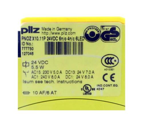 Sicherheitsschaltrelais PNOZ X10.11P 24VDC 6n/o 4n - Bild 2