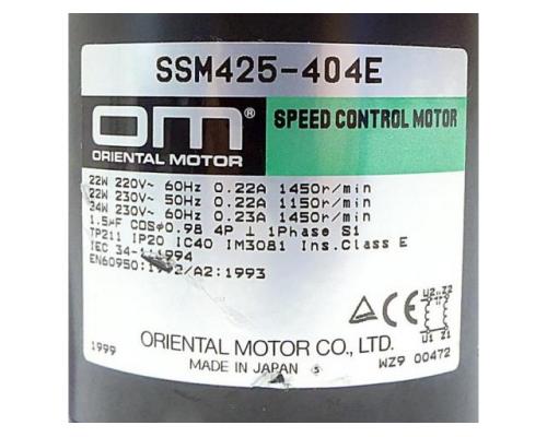 Speed Control Motor SSM425-404E - Bild 2