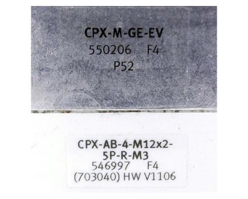 Anschlussblock CPX-AB-4-M12x2-5P-R-M3 inkl. Verket - Bild 2