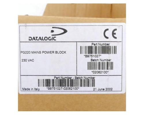 PG220 Mains Power Block 230 VAC B9751027 - Bild 2