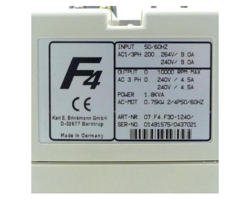 frequency converter F4 07.F4.F3D-1240 - Bild 2