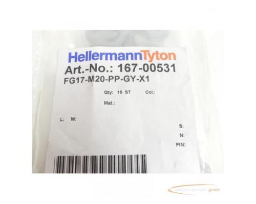 HellermannTyton FG17-M20-PP-GY-X1 Schlauchverschraubung VPE 10St ungebraucht - Bild 2
