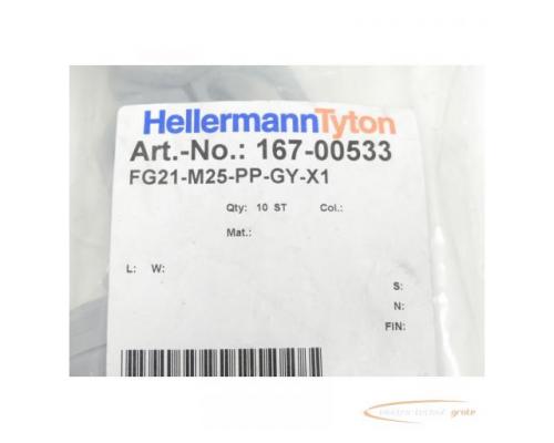 HellermannTyton FG21-M25-PP-GY-X1 Schlauchverschraubung VPE 10St ungebraucht - Bild 2