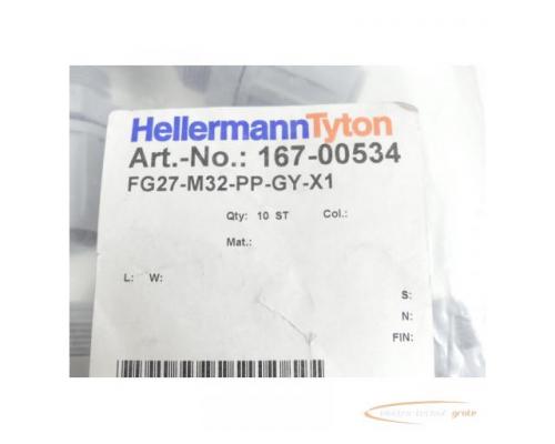 HellermannTyton FG27-M32-PP-GY-X1 Schlauchverschraubung VPE 10St ungebraucht - Bild 2