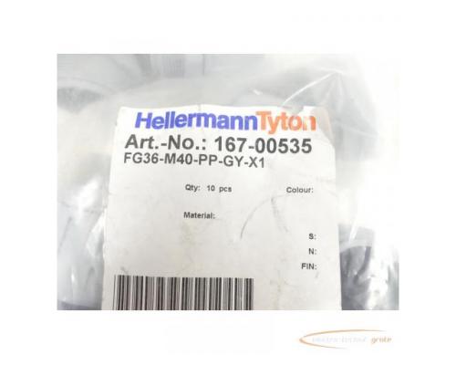 HellermannTyton FG36-M40-PP-GY-X1 Schlauchverschraubung VPE 10St ungebraucht - Bild 2