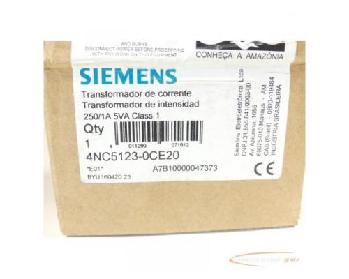 Siemens 4NC5123-0CE20 Stromwandler 250/1A 5VA - ungebraucht! - - Bild 2