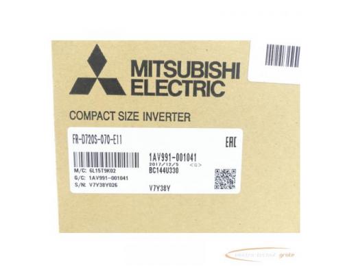 Mitsubishi FR-D720S-070 - E11 Frequenzumrichter SN:V7Y38Y026 - ungebraucht! - - Bild 3
