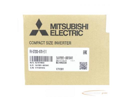 Mitsubishi FR-D720S-070 - E11 Frequenzumrichter SN:V7Y38Y016 - ungebraucht! - - Bild 3