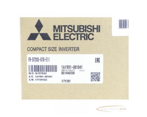 Mitsubishi FR-D720S-070-E11 Frequenzumrichter SN:V7Y391022 - ungebraucht! - - Bild 3