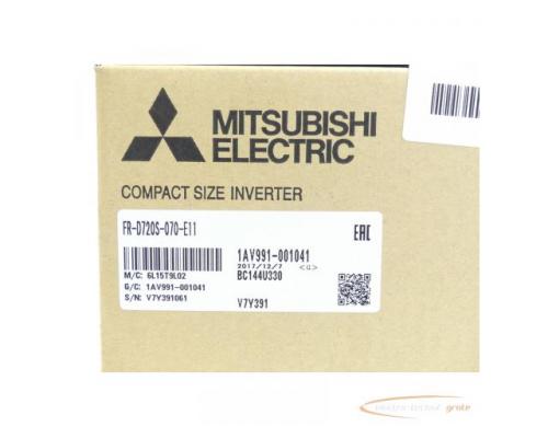 Mitsubishi FR-D720S-070-E11 Frequenzumrichter SN:V7Y391061 - ungebraucht! - - Bild 3
