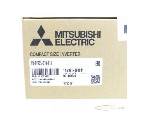 Mitsubishi FR-D720S-070-E11 Frequenzumrichter SN:V7Y38Y040 - ungebraucht! - - Bild 3